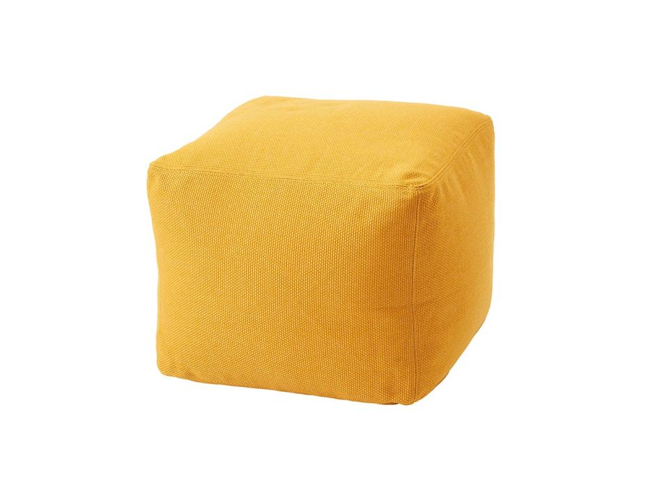 Pouf carré doux pour une utilisation intérieure et extérieure en tissu de différentes couleurs - Naemi Viadurini