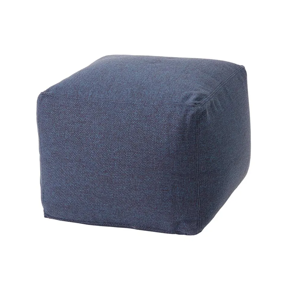 Pouf carré doux pour l'intérieur et l'extérieur en tissu de différentes couleurs - Naemi Viadurini