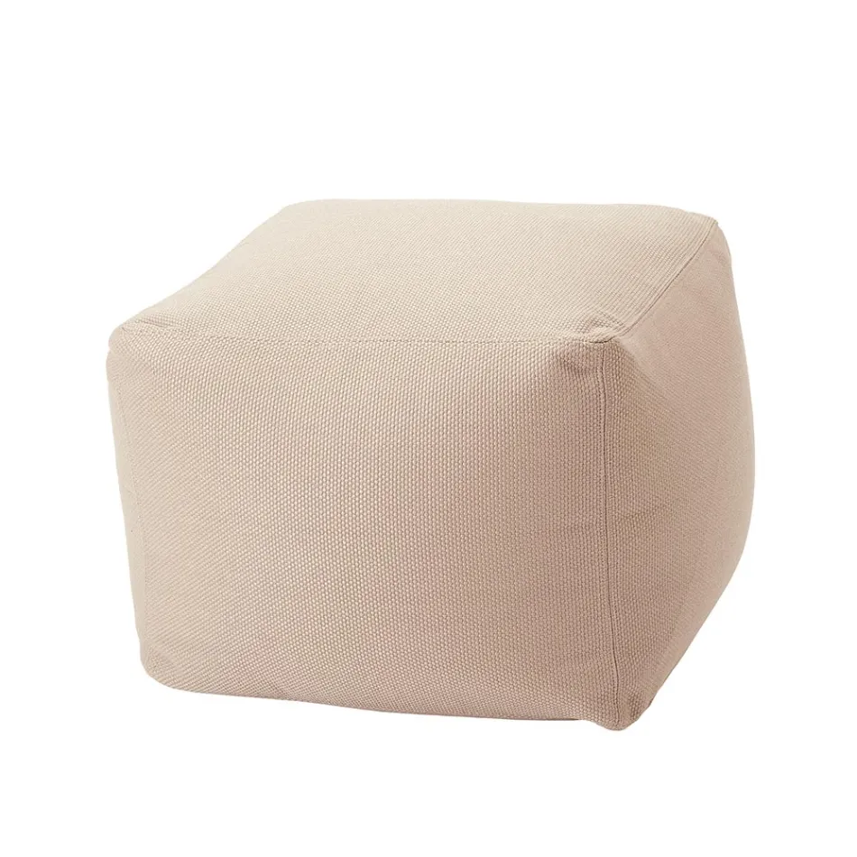 Pouf carré doux pour l'intérieur et l'extérieur en tissu de différentes couleurs - Naemi Viadurini