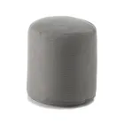 Pouf rond doux pour salon intérieur ou extérieur en tissu coloré - Naemi Viadurini