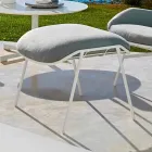 Pouf / repose-pieds d'extérieur Varaschin Summer en tissu et acier Viadurini