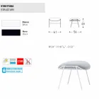 Pouf / repose-pieds d'extérieur Varaschin Summer en tissu et acier Viadurini