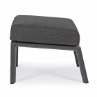 Repose-Pieds Pouf en Tissu Amovible et Aluminium Peint - Nathy Viadurini