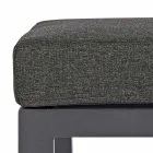 Repose-Pieds Pouf en Tissu Amovible et Aluminium Peint - Nathy Viadurini