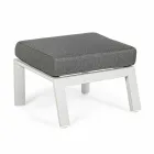 Repose-Pieds Pouf en Tissu Amovible et Aluminium Peint - Nathy Viadurini