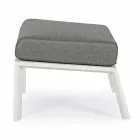 Repose-Pieds Pouf en Tissu Amovible et Aluminium Peint - Nathy Viadurini