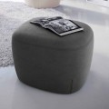 Pouf Carré Repose-Pieds Rembourré et Recouvert de Tissu Fabriqué en Italie - Marli