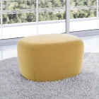 Pouf Carré Repose-Pieds Rembourré et Recouvert de Tissu Fabriqué en Italie - Marli Viadurini