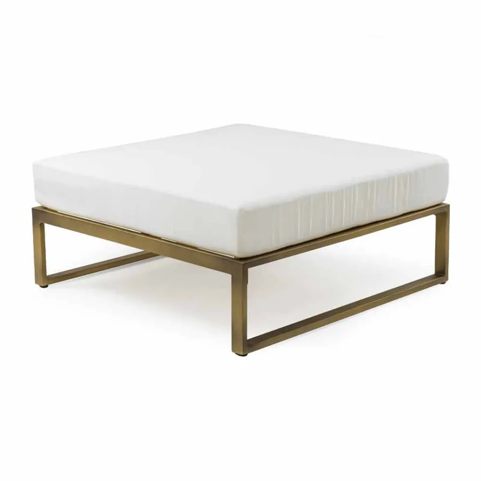 Pouf carré pour extérieur en aluminium 3 finitions design de luxe - Julie Viadurini