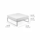 Pouf carré pour extérieur en aluminium 3 finitions design de luxe - Julie Viadurini