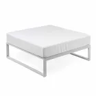 Pouf carré pour extérieur en aluminium 3 finitions design de luxe - Julie Viadurini