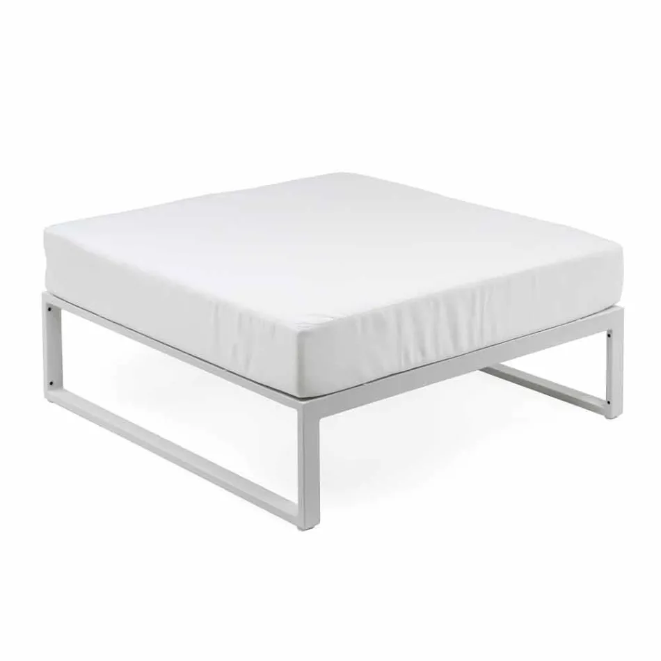 Pouf carré pour extérieur en aluminium 3 finitions design de luxe - Julie Viadurini