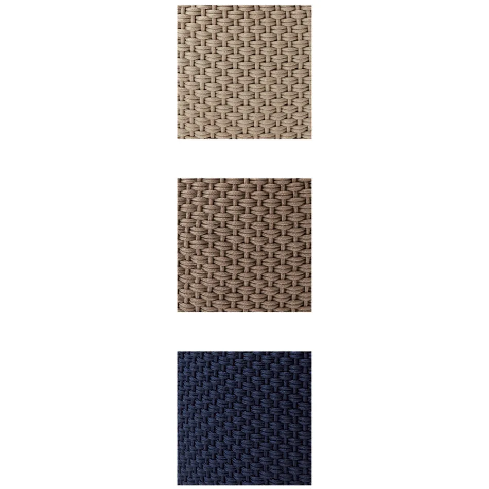 Pouf de jardin rond en polypropylène en 3 couleurs fabriqué en Italie - Francisco Viadurini