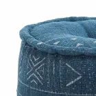Pouf rond de design ethnique en tissu patchwork ou velours - Fibre Viadurini