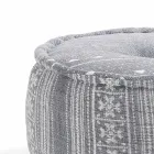 Pouf rond de design ethnique en tissu patchwork ou velours - Fibre Viadurini