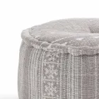Pouf rond de design ethnique en tissu patchwork ou velours - Fibre Viadurini