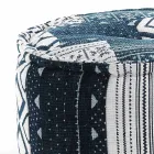 Pouf rond de design ethnique en tissu patchwork ou velours - Fibre Viadurini
