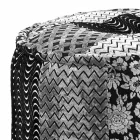 Pouf rond de design ethnique en tissu patchwork ou velours - Fibre Viadurini