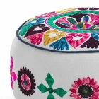 Pouf rond de design ethnique en tissu patchwork ou velours - Fibre Viadurini