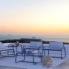 Pouf Table Basse pour le Jardin Design en Métal Coloré Made in Italy - Karol Viadurini