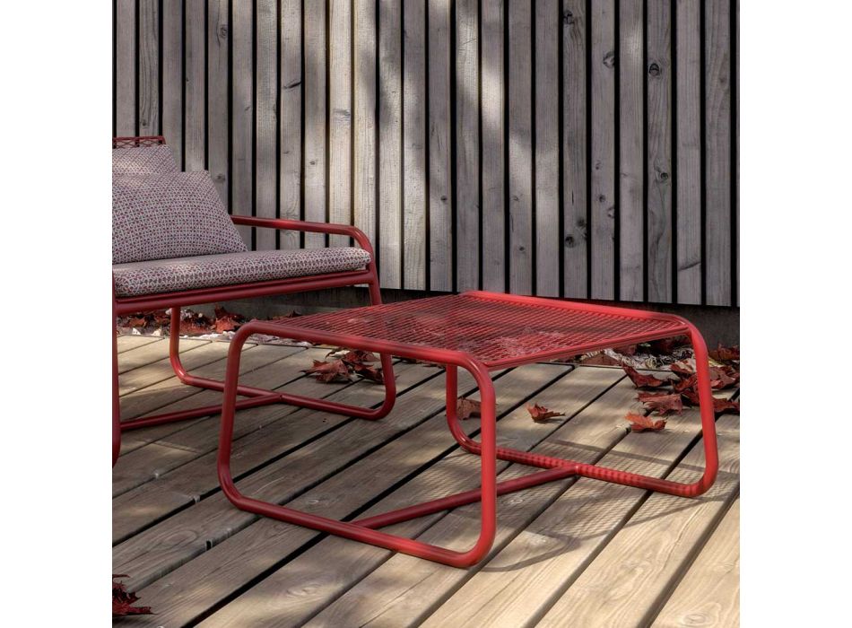 Pouf Table Basse pour le Jardin Design en Métal Coloré Made in Italy - Karol Viadurini