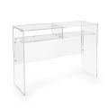 Bureau pratique autoportant en plexiglas transparent, fabriqué en Italie - Ghea