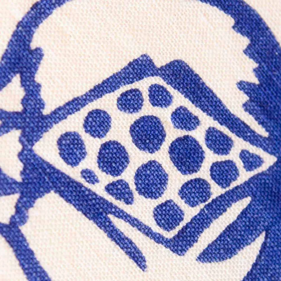 Maniques de l'art italien en pur lin avec pièce unique imprimée à la main - Marques Viadurini