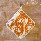 Maniques de l'art italien en pur lin avec pièce unique imprimée à la main - Marques Viadurini