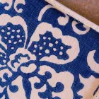 Maniques de l'art italien en pur lin avec pièce unique imprimée à la main - Marques Viadurini