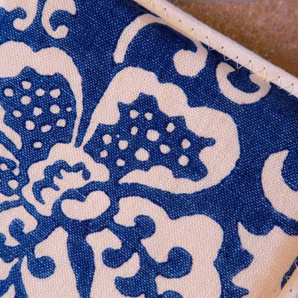 Maniques de l'art italien en pur lin avec pièce unique imprimée à la main - Marques Viadurini