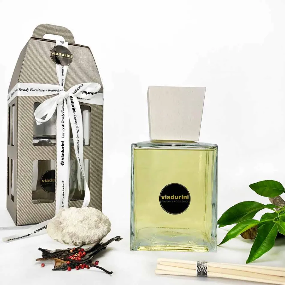 Parfum d'ambiance ambré pour la maison 2,5 Lt avec bâtonnets - Sassidimatera Viadurini