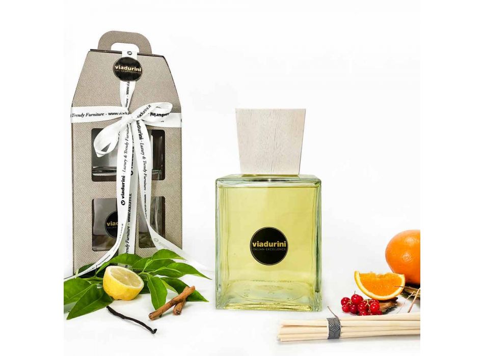 Parfum d'Ambiance Mandarine et Cannelle 2,5 Lt avec Bâtonnets - Lamaddalena Viadurini