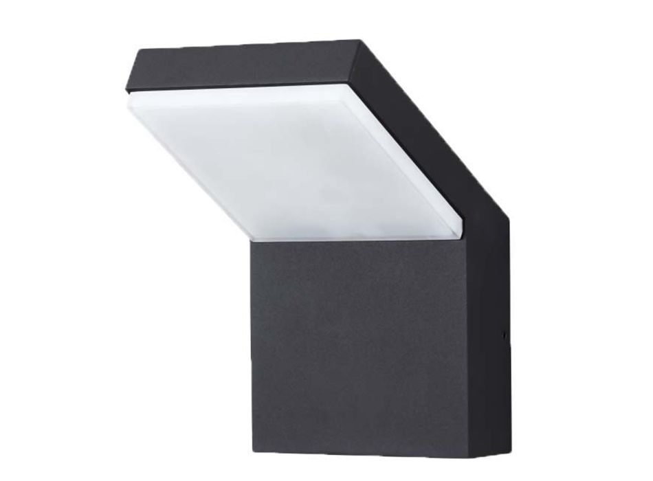 Applique d'extérieur LED 18W en aluminium blanc ou noir - Nerea Viadurini