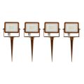 Projecteur, Spot Led Extérieur en Aluminium Corten 4 Pièces - Bleu Clair