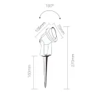 Spot d'Extérieur Led en Aluminium Noir Mat 4 Pièces - Oliver Viadurini