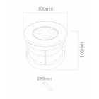 Spot rond à LED d'extérieur en acier inoxydable - Dakota Viadurini