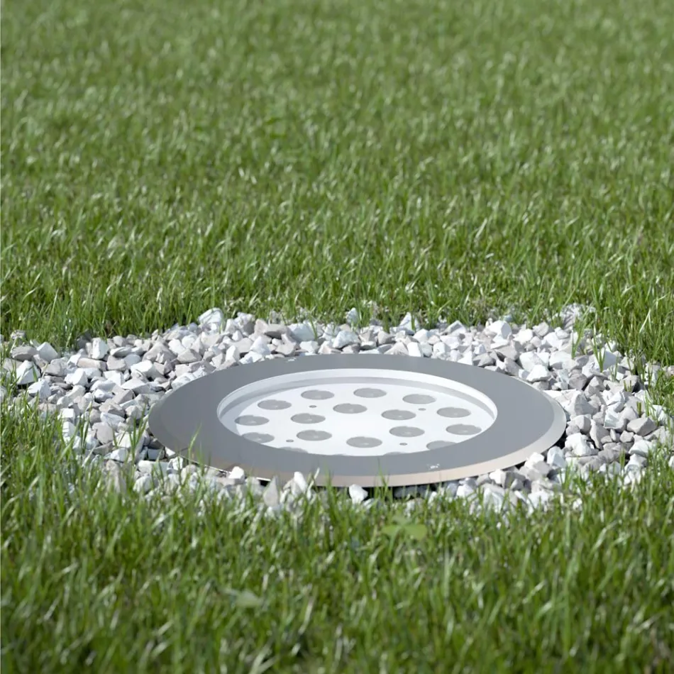 Spot rond à LED d'extérieur en acier inoxydable - Dakota Viadurini