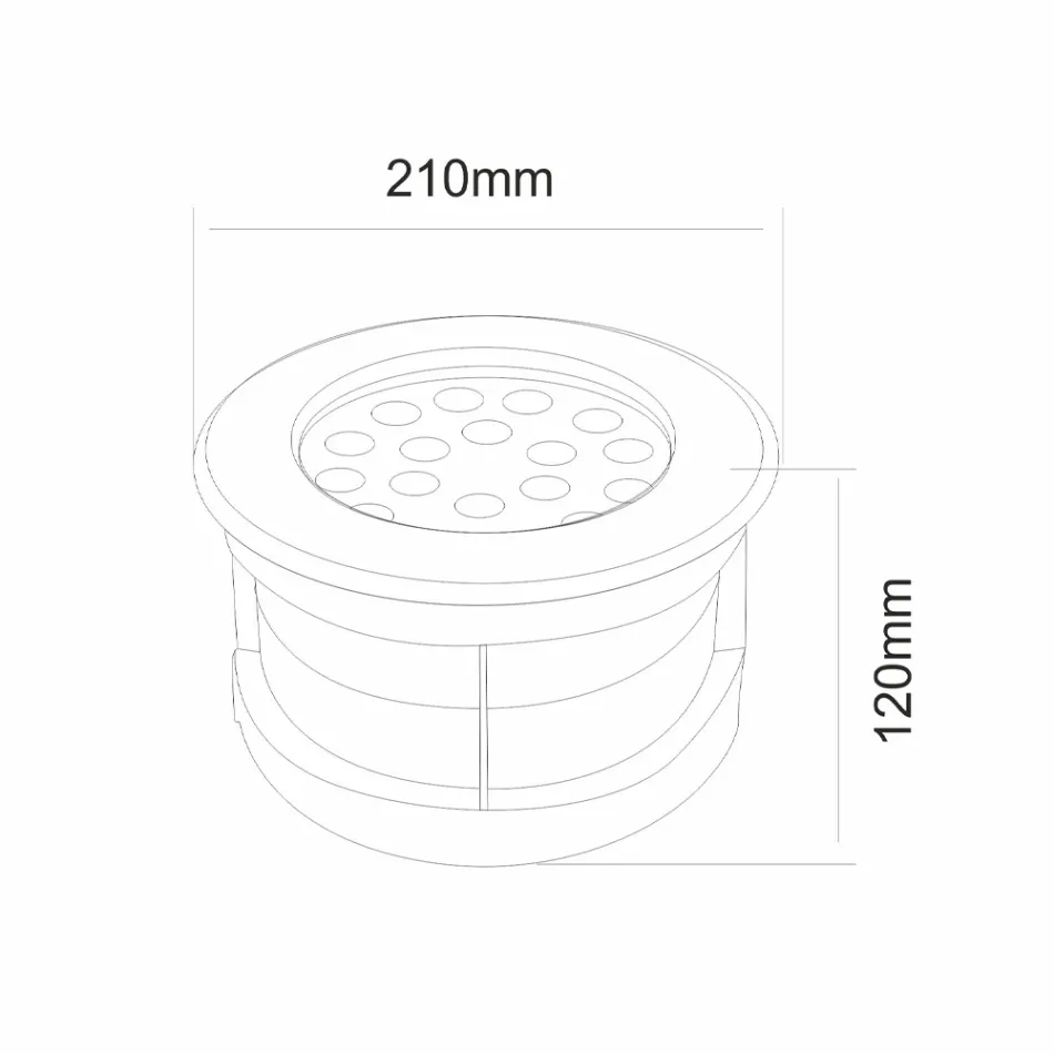 Spot rond à LED d'extérieur en acier inoxydable - Dakota Viadurini