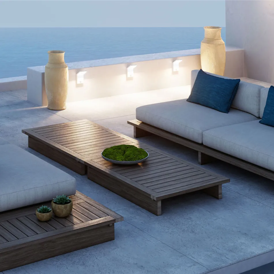 Projecteur Led Extérieur Aluminium avec Détecteur de Mouvement - Nerea Viadurini