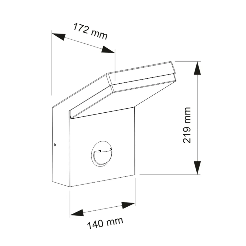 Projecteur Led Extérieur Aluminium avec Détecteur de Mouvement - Nerea Viadurini