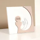 Petit tableau représentant l'Eucharistie gravé au laser Made in Italy - Ingrid Viadurini