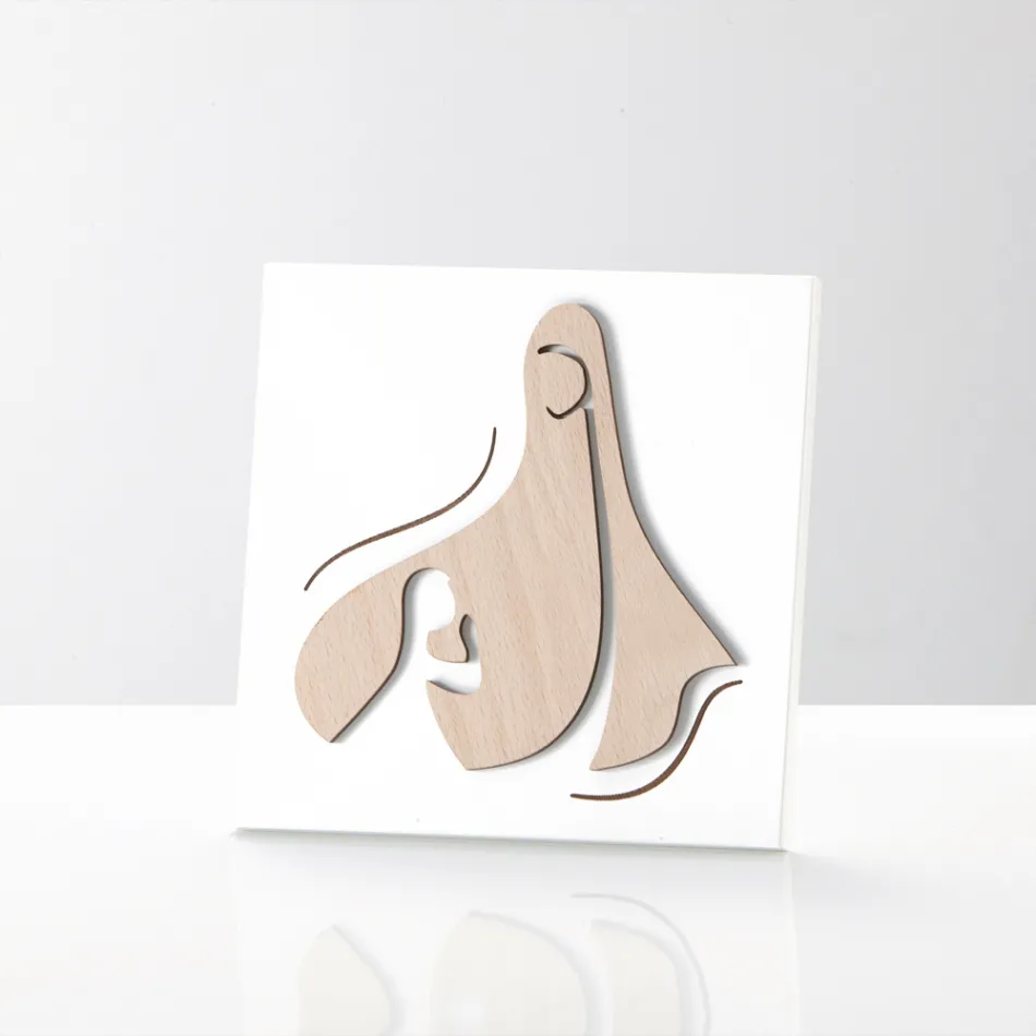 Tableau avec Scène Sacrée Apparition de l'Ange à la Vierge Made in Italy - Babuska Viadurini