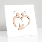 Image de la Sainte Famille avec gravure au laser Made in Italy - Zuleika Viadurini