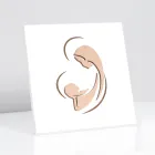 Image gravée au laser de Marie et de l'Enfant Jésus Fabriqué en Italie - Nigelle Viadurini