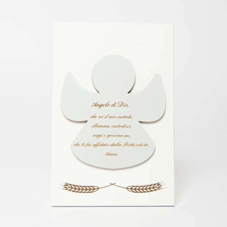 Image gravée au laser d'un ange béni Made in Italy - Alain Viadurini
