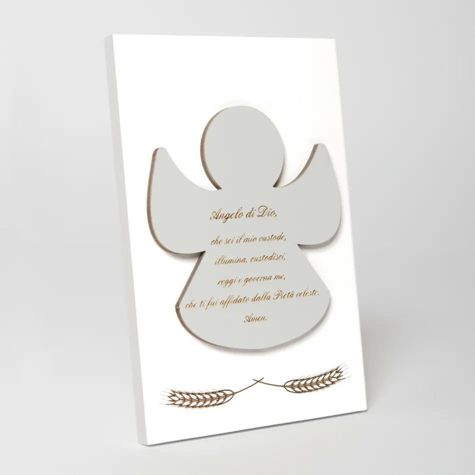 Image gravée au laser d'un ange béni Made in Italy - Alain Viadurini