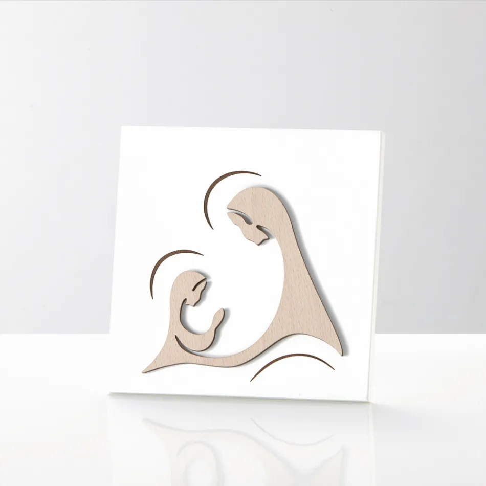 Image représentant l'apparition de l'archange à la Madone Made in Italy - Abu Viadurini