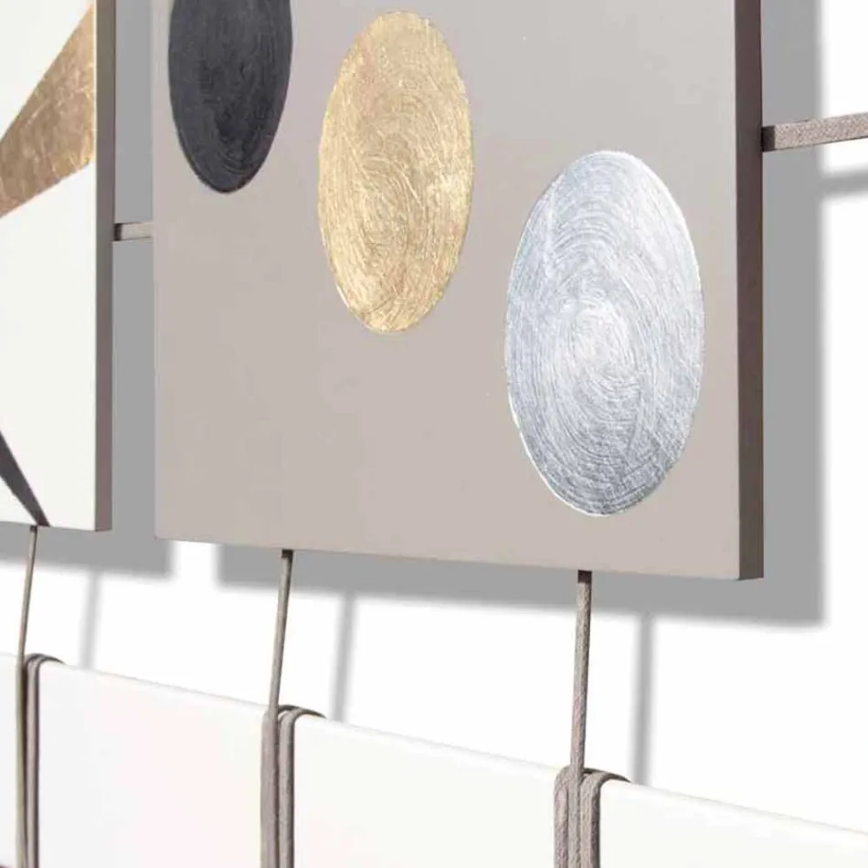 peinture abstraite avec quinze panneaux suspendus sur des cordes Craig Viadurini