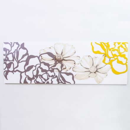 Peinture avec des fleurs de pivoine au laser Made in Italy - Freya Viadurini