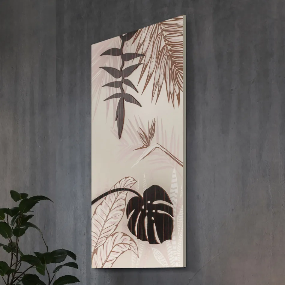 Peinture avec motif tropical au laser Made in Italy - Saeko Viadurini